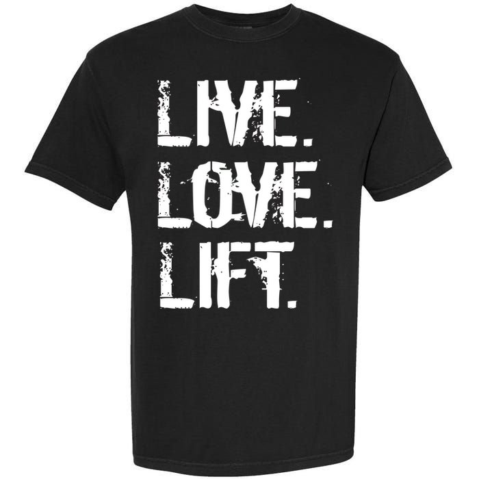 Live Love Lift Retro Fitness Garment-Dyed Heavyweight T-Shirt