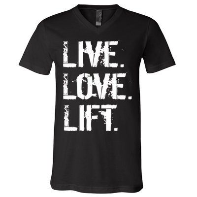 Live Love Lift Retro Fitness V-Neck T-Shirt