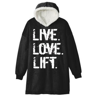 Live Love Lift Retro Fitness Hooded Wearable Blanket