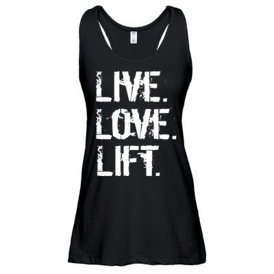 Live Love Lift Retro Fitness Ladies Essential Flowy Tank