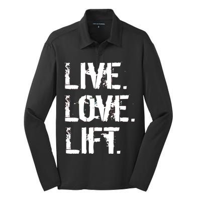 Live Love Lift Retro Fitness Silk Touch Performance Long Sleeve Polo