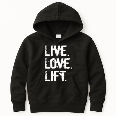 Live Love Lift Retro Fitness Kids Hoodie