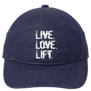 Live Love Lift Retro Fitness 7-Panel Snapback Hat