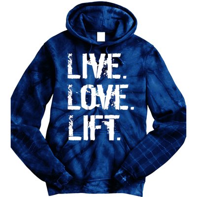 Live Love Lift Retro Fitness Tie Dye Hoodie