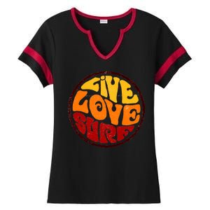 Live Love Surf Ladies Halftime Notch Neck Tee