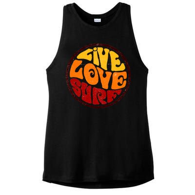 Live Love Surf Ladies PosiCharge Tri-Blend Wicking Tank