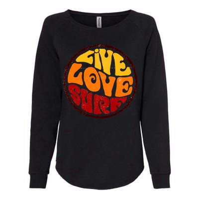 Live Love Surf Womens California Wash Sweatshirt