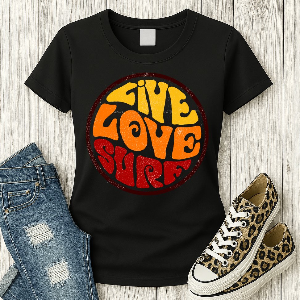 Live Love Surf Womens T-Shirt
