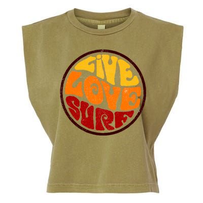 Live Love Surf Garment-Dyed Women's Muscle Tee