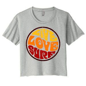 Live Love Surf Women's Crop Top Tee