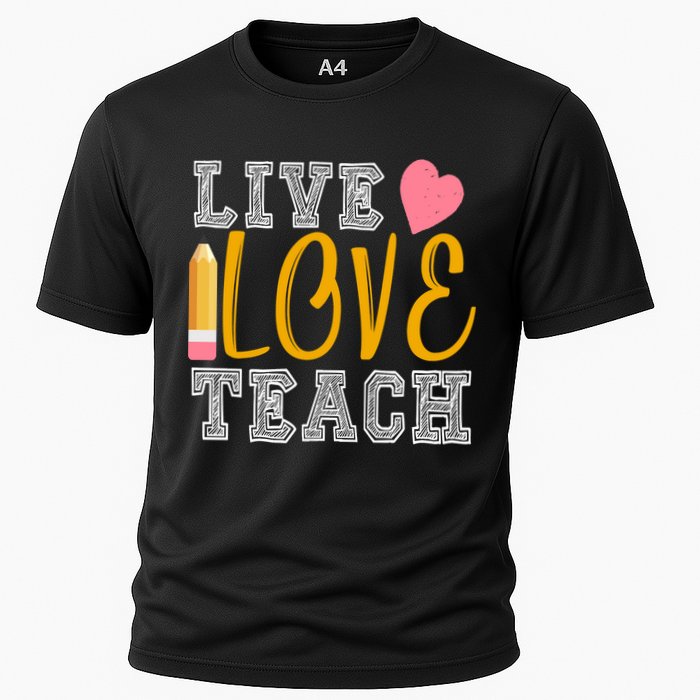Live Love Teach Cooling Performance Crew T-Shirt