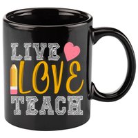 Live Love Teach 11oz C Handle Ceramic Mug