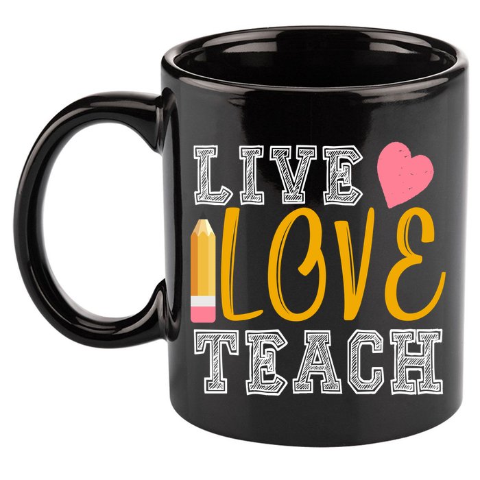 Live Love Teach 11oz C Handle Ceramic Mug