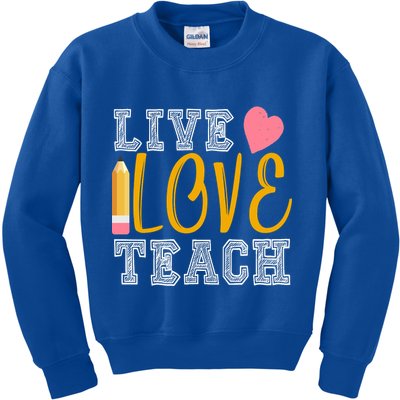 Live Love Teach Kids Sweatshirt