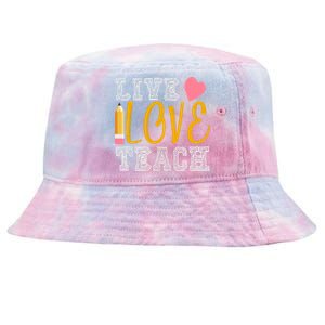 Live Love Teach Tie-Dyed Bucket Hat