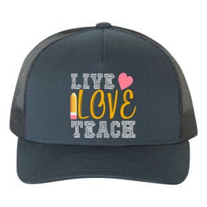 Live Love Teach Yupoong Adult 5-Panel Trucker Hat