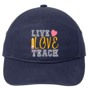 Live Love Teach 7-Panel Snapback Hat