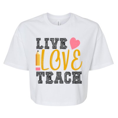 Live Love Teach Bella+Canvas Jersey Crop Tee