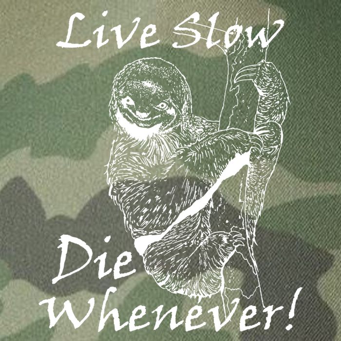 Live Slow Die Whenever Funny Sloth Legacy Tie Dye Trucker Hat