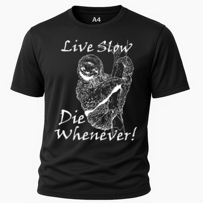 Live Slow Die Whenever Funny Sloth Performance Shirt