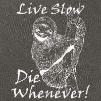 Live Slow Die Whenever Funny Sloth Cotton Canvas Backpack