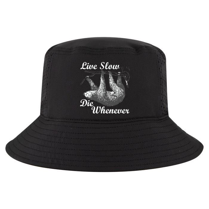 Live Slow Die Whenever Sloth Cool Comfort Performance Bucket Hat