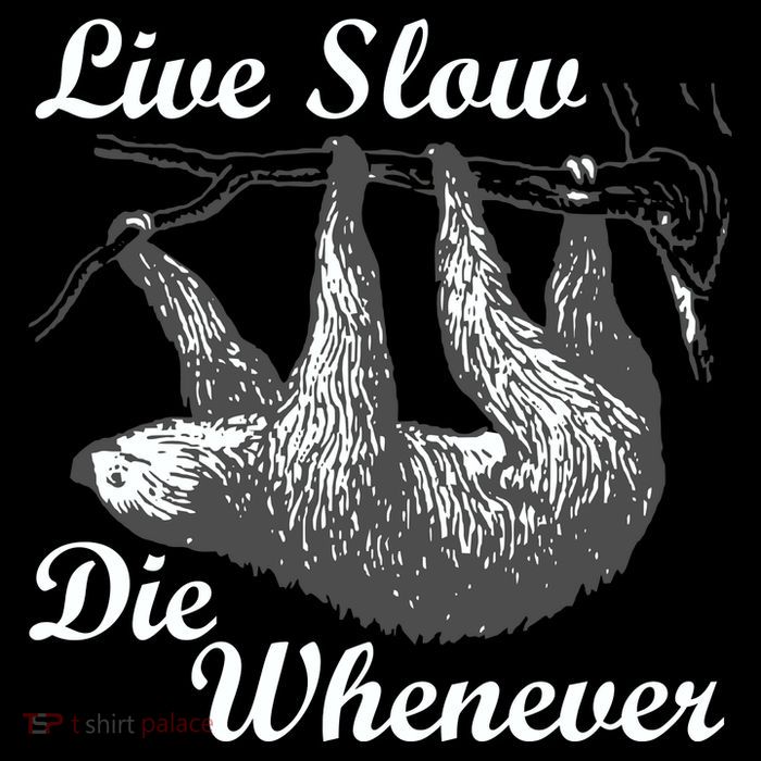Live Slow Die Whenever Sloth Cooling Performance Long Sleeve Crew