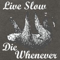 Live Slow Die Whenever Sloth Cotton Canvas Backpack