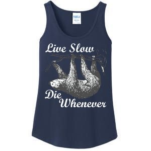 Live Slow Die Whenever Sloth Ladies Essential Tank