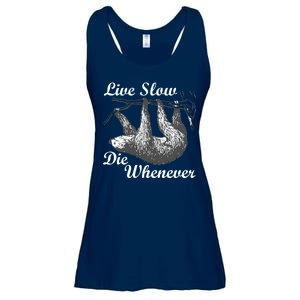 Live Slow Die Whenever Sloth Ladies Essential Flowy Tank