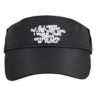 Live This Long Funny Birthday Adult Drive Performance Visor