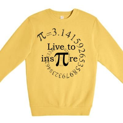 Live To InsPIre Pi Day Premium Crewneck Sweatshirt