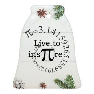 Live To InsPIre Pi Day Ceramic Bell Ornament