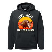 Live Ugly Fake Your Death Performance Fleece Hoodie