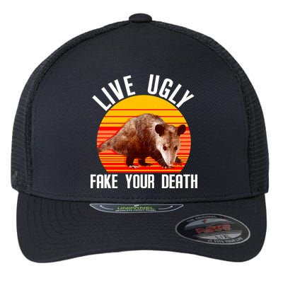 Live Ugly Fake Your Death Flexfit Unipanel Trucker Cap