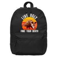 Live Ugly Fake Your Death 16 in Basic Backpack