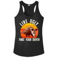 Live Ugly Fake Your Death Ladies PosiCharge Competitor Racerback Tank