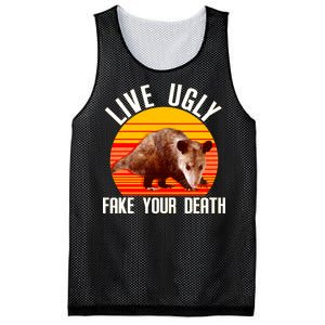 Live Ugly Fake Your Death Mesh Reversible Basketball Jersey Tank