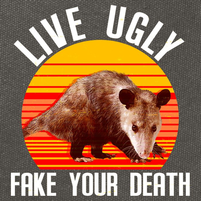 Live Ugly Fake Your Death Cotton Canvas Backpack