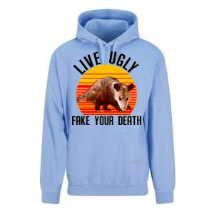 Live Ugly Fake Your Death Unisex Surf Hoodie