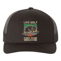 Live Ugly Fake Your Death Retro Vintage Opossum Yupoong Adult 5-Panel Trucker Hat