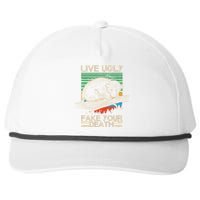 Live Ugly Fake Your Death Retro Vintage Opossum Snapback Five-Panel Rope Hat