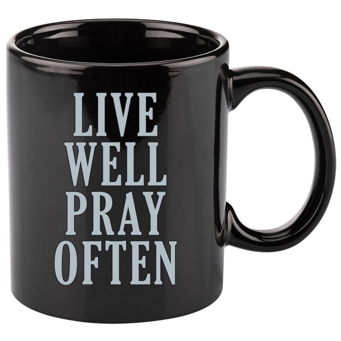 Live Well Pray Often 11oz C Handle Ceramic Mug