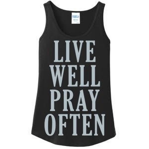 Live Well Pray Often Ladies Essential Tank