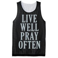 Live Well Pray Often Mesh Reversible Basketball Jersey Tank