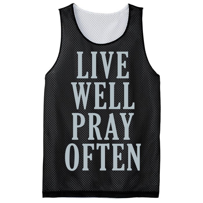 Live Well Pray Often Mesh Reversible Basketball Jersey Tank