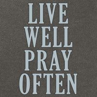 Live Well Pray Often Cotton Canvas Backpack