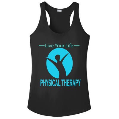 Live Your Life Physical Therapy Ladies PosiCharge Competitor Racerback Tank