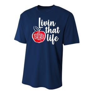 Livin That Teacher Life Youth Performance Sprint T-Shirt