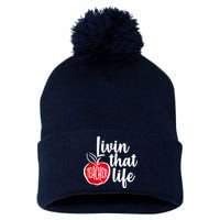 Livin That Teacher Life Pom Pom 12in Knit Beanie